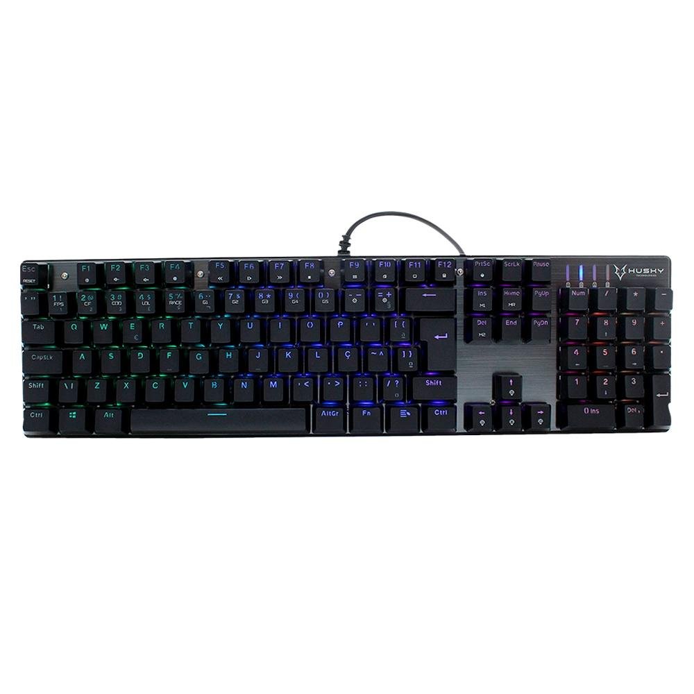 Imagem 7 de 18 do produto Kit Gamer Husky Teclado Mecânico Outemu Blue e Mouse 2400 DPI com LED, Storm - MK-HST-KRGB