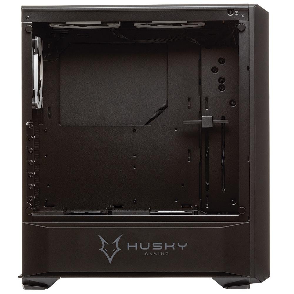 Imagem 4 de 7 do produto Gabinete Gamer Husky Gaming Avalanche, Preto, Mid Tower, 3 Fans RGB, Lateral de Vidro Temperado - HGMC002