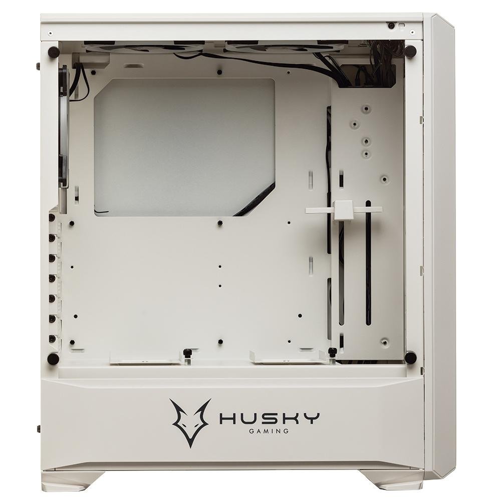 Imagem 4 de 7 do produto Gabinete Gamer Husky Gaming Avalanche, Branco, Mid Tower, 3 Fans RGB, Lateral Vidro de temperado - HGMC003