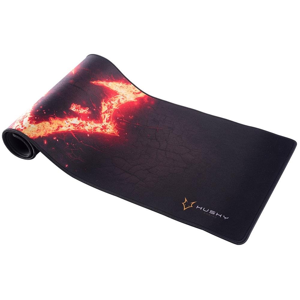 Imagem 6 de 8 do produto Mousepad Gamer Husky Gaming Storm, Fire, Speed, Extra Grande 900x290mm - MP-HST-FR