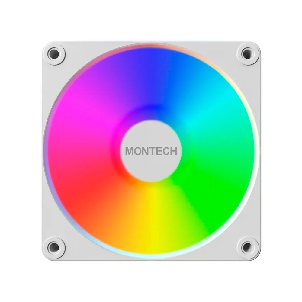 Kit Ventoinhas Montech GF120 V2, ARGB, 3x 120mm, Branco - GF120V2ARGB3PW