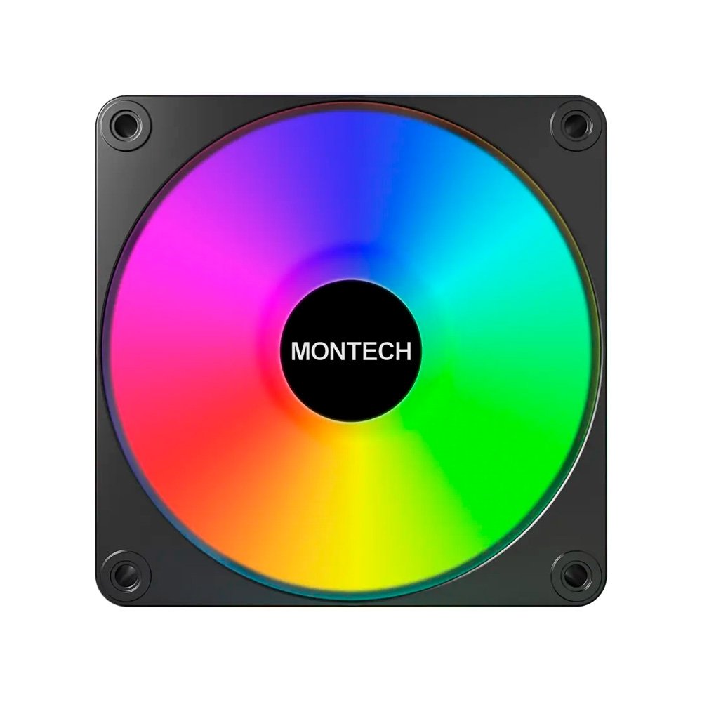 Kit Ventoinhas Montech GF120R V2, ARGB, Reverse, 3x 120mm, Preto - GF120RV2ARGB3PB Kit Ventoinhas Montech GF120R V2, ARGB, Reverse, 3x 120mm, Preto - GF120RV2ARGB3PB