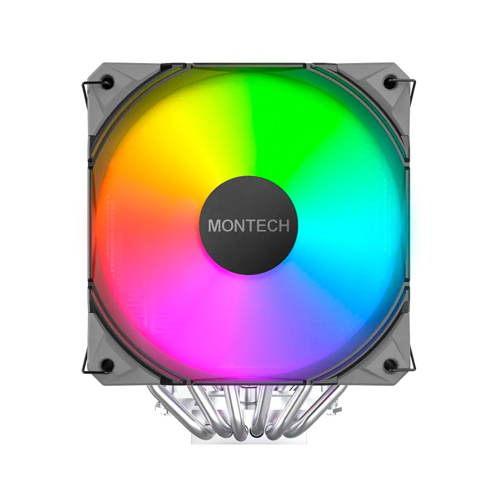 Air Cooler Montech NX600, ARGB, Dual Tower, 120mm, Intel e AMD, Preto - NX600ARGBB Air Cooler Montech NX600, ARGB, Dual Tower, 120mm, Intel e AMD, Preto - NX600ARGBB