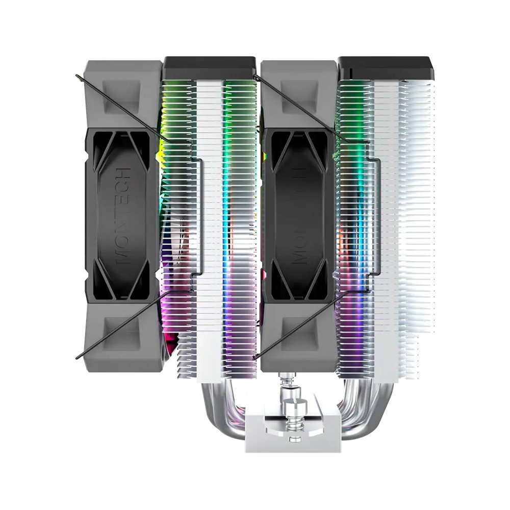 Air Cooler Montech NX600, ARGB, Dual Tower, 120mm, Intel e AMD, Preto - NX600ARGBB Air Cooler Montech NX600, ARGB, Dual Tower, 120mm, Intel e AMD, Preto - NX600ARGBB