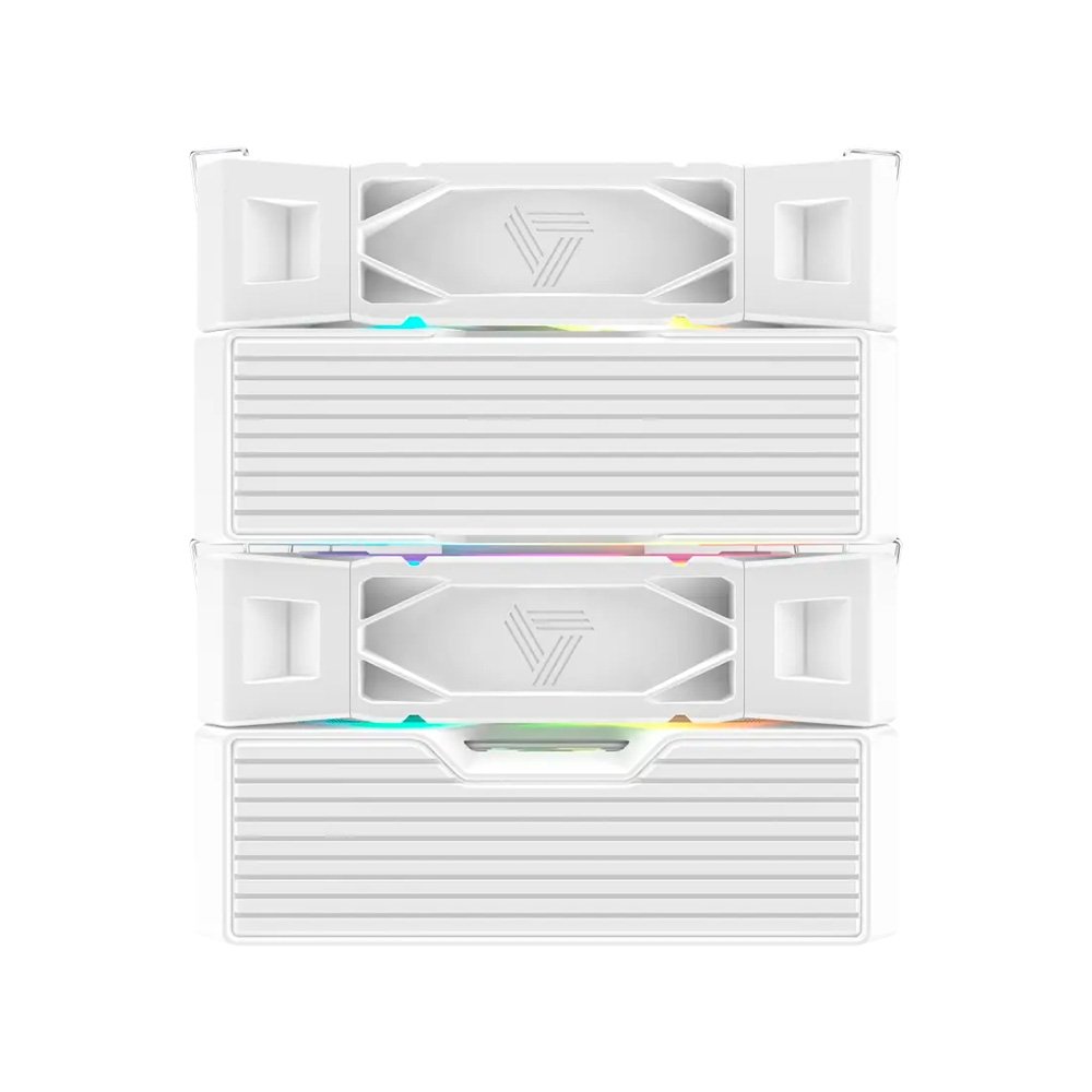 Imagem 6 de 7 do produto Air Cooler Montech NX600, ARGB, Dual Tower, 120mm, Intel e AMD, Branco - NX600ARGBW