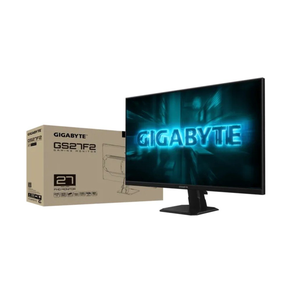 Monitor Gamer Gigabyte 27, Full HD, 240Hz, 1ms, IPS, Adaptive-Sync, FreeSync, HDR 10, Preto - GS27F2