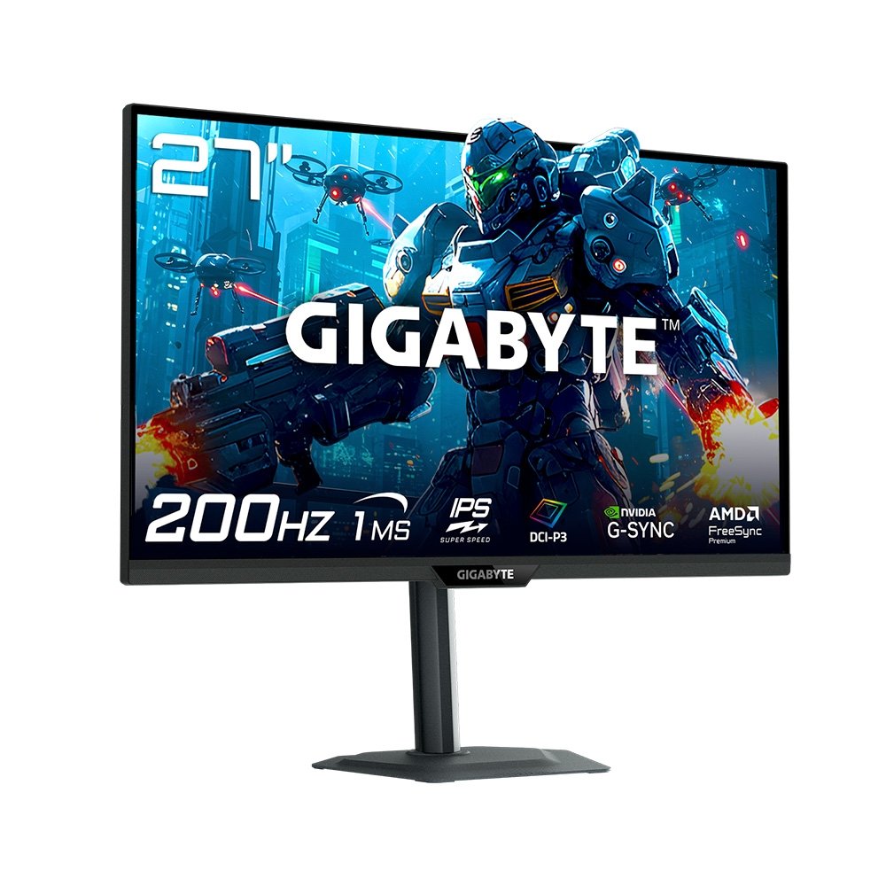 Monitor Gamer Gigabyte 27", QHD, 200Hz, 0.5ms, IPS, Adaptive-Sync, G-Sync, FreeSync Premium, HDR 10, USB-C, Altura Ajustável - G27Q2 - view 2
