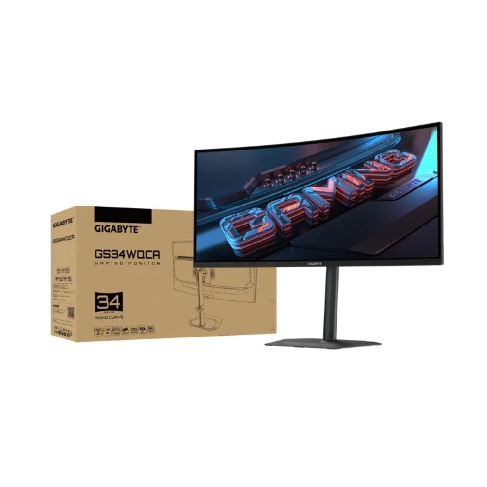 Monitor Gamer Curvo Gigabyte 34, QHD, 120Hz, 1ms, VA, Adaptive-Sync, FreeSync Premium, HDR Ready, Altura Ajustável, Preto - GS34WQCA - view 10