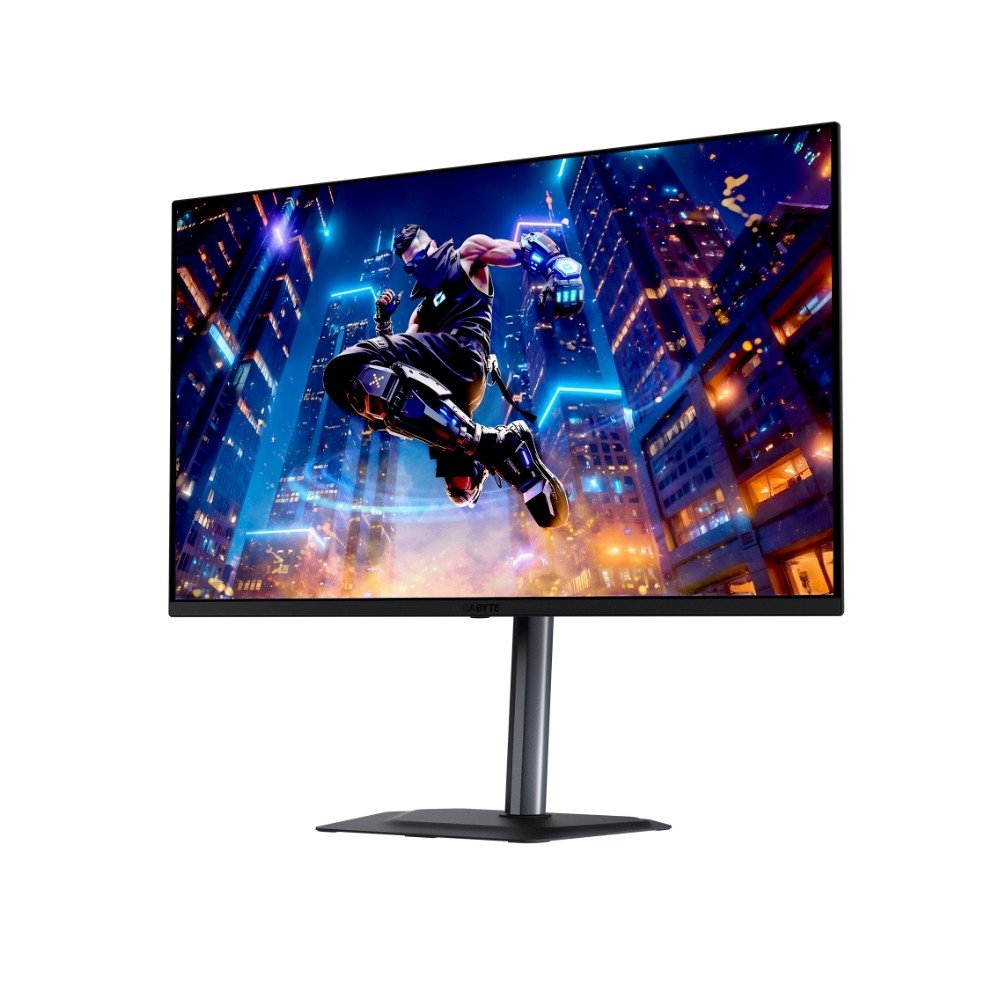 Monitor Gamer Gigabyte QD-OLED 32", 4K, 240Hz, 0.03ms, IA, G-Sync, FreeSync Premium Pro, HDR 400, USB-C, Som Integrado, Preto - MO32U2