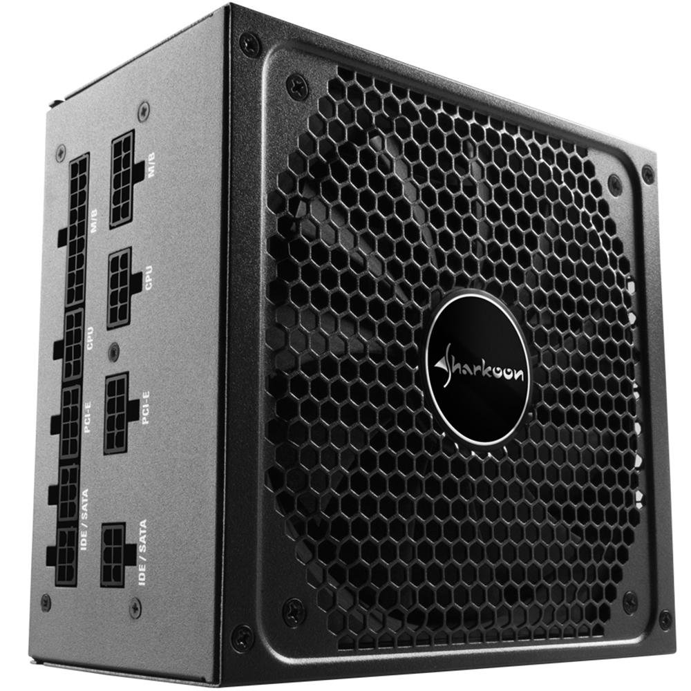Fonte Sharkoon, 750W, 80 Plus Gold, Modular, PFC Ativo, Com Cabo, Preto - SilentStorm CoolZero Fonte Sharkoon, 750W, 80 Plus Gold, Modular, PFC Ativo, Com Cabo, Preto - SilentStorm CoolZero