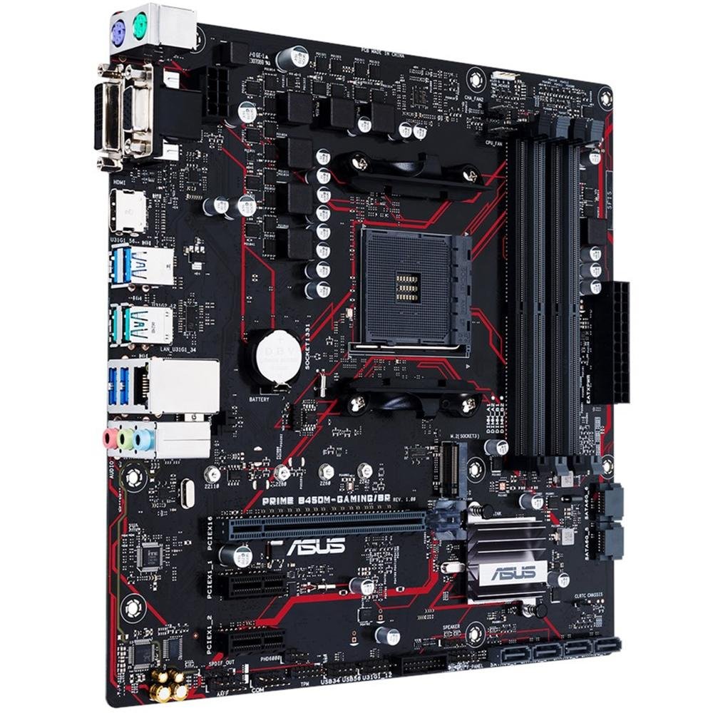 Placa-Mãe ASUS Prime B450M Gaming/BR, AMD AM4, mATX, DDR4, Preto - Prime B450M Gaming/BR Placa-Mãe ASUS Prime B450M Gaming/BR, AMD AM4, mATX, DDR4, Preto - Prime B450M Gaming/BR
