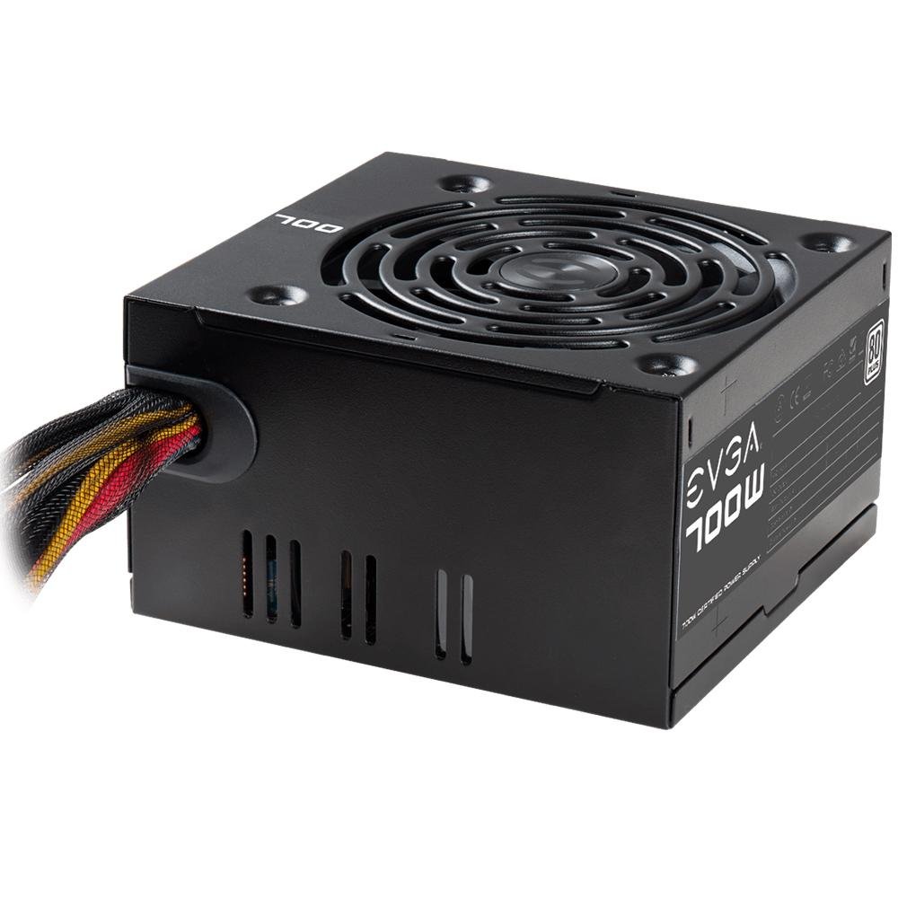 Fonte EVGA, 700W, 80 Plus White, PFC Ativo, Sem Cabo, Preto - 100-W1-0700-K Fonte EVGA, 700W, 80 Plus White, PFC Ativo, Sem Cabo, Preto - 100-W1-0700-K