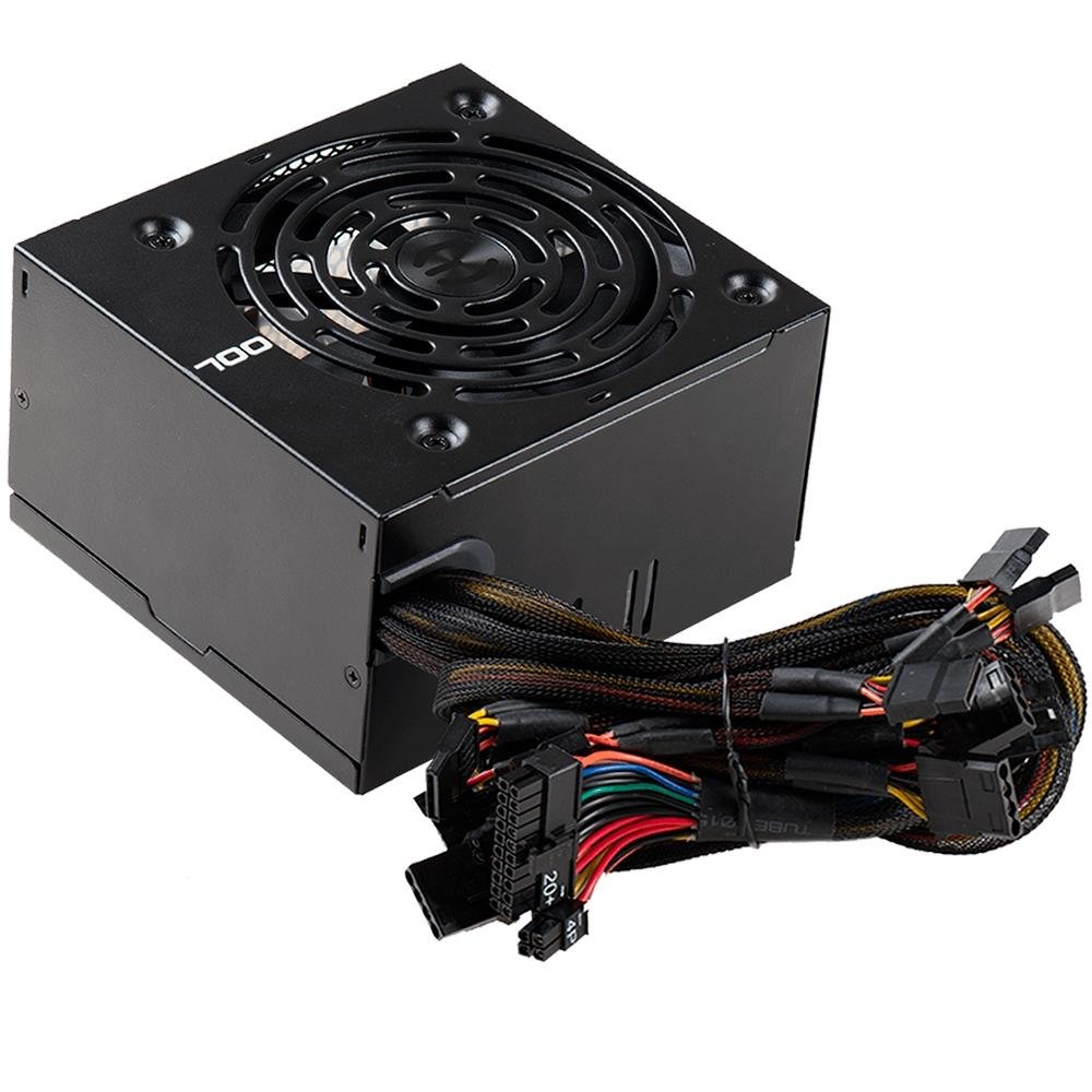 Fonte EVGA, 700W, 80 Plus White, PFC Ativo, Sem Cabo, Preto - 100-W1-0700-K Fonte EVGA, 700W, 80 Plus White, PFC Ativo, Sem Cabo, Preto - 100-W1-0700-K