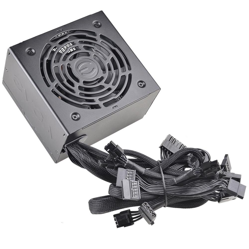 Imagem 3 de 5 do produto Fonte EVGA, 600W, 80 Plus Bronze, PFC Ativo, Sem Cabo, Preto - 100-BR-0600-K