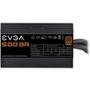 Fonte EVGA, 500W, 80 Plus Bronze, Sem Cabo, Preto - 100-BR-0500-K