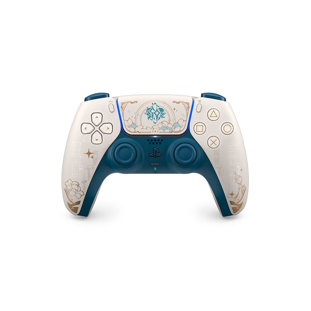 Controle Sem Fio Sony DualSense, Bluetooth, PS5 e PC, Edição Limitada Genshin Impact, Branco e Azul - 1000051748