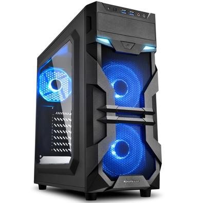 O VG7-W é um gabinete MID ATX compacto feito para gamers que querem qualidade e preço baixo. A janela lateral de acrílico e seu painel frontal express