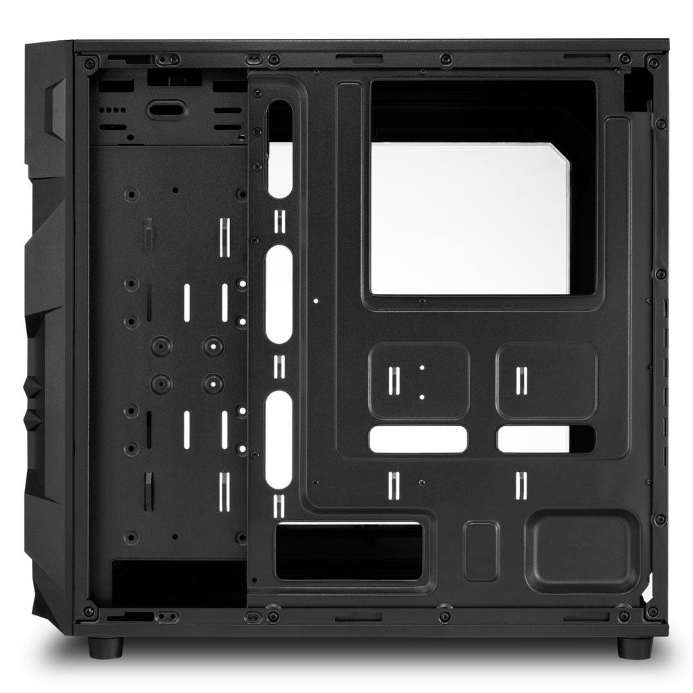 Imagem 5 de 6 do produto Gabinete Gamer Sharkoon VG7-W, Mid Tower, LED Blue, 3 Coolers, Lateral em Acrílico, Preto