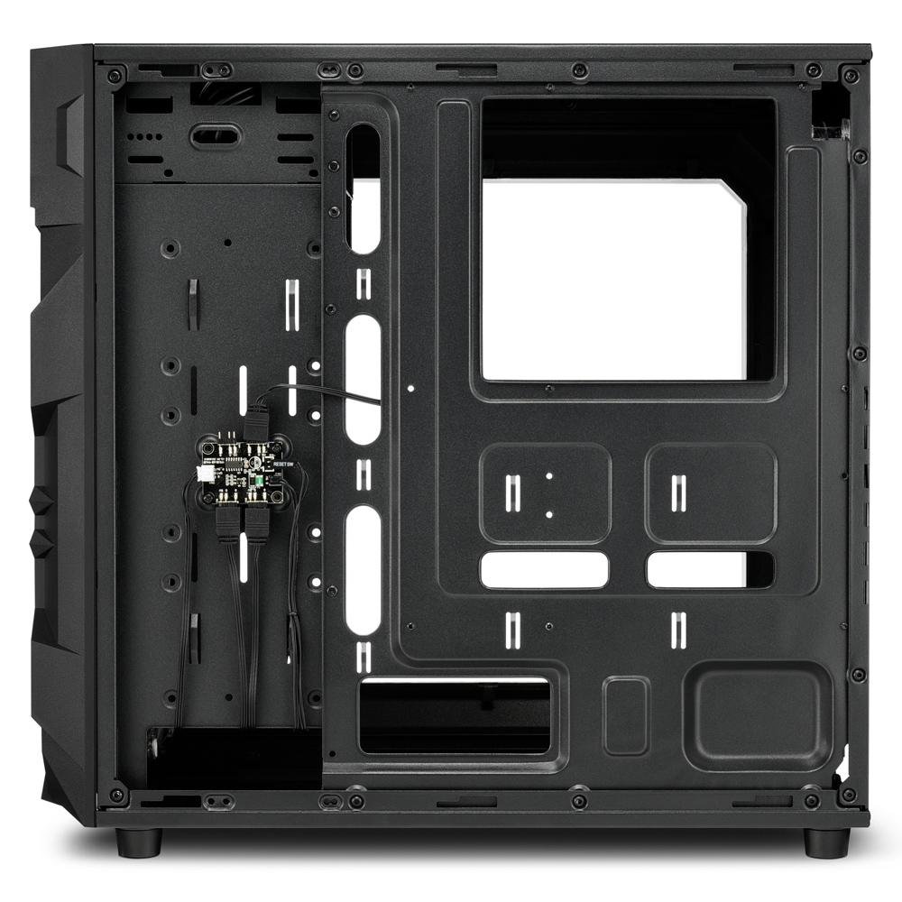 Imagem 5 de 6 do produto Gabinete Gamer Sharkoon VG7-W, Mid Tower, RGB, 3 Coolers, Lateral em Acrílico, Preto