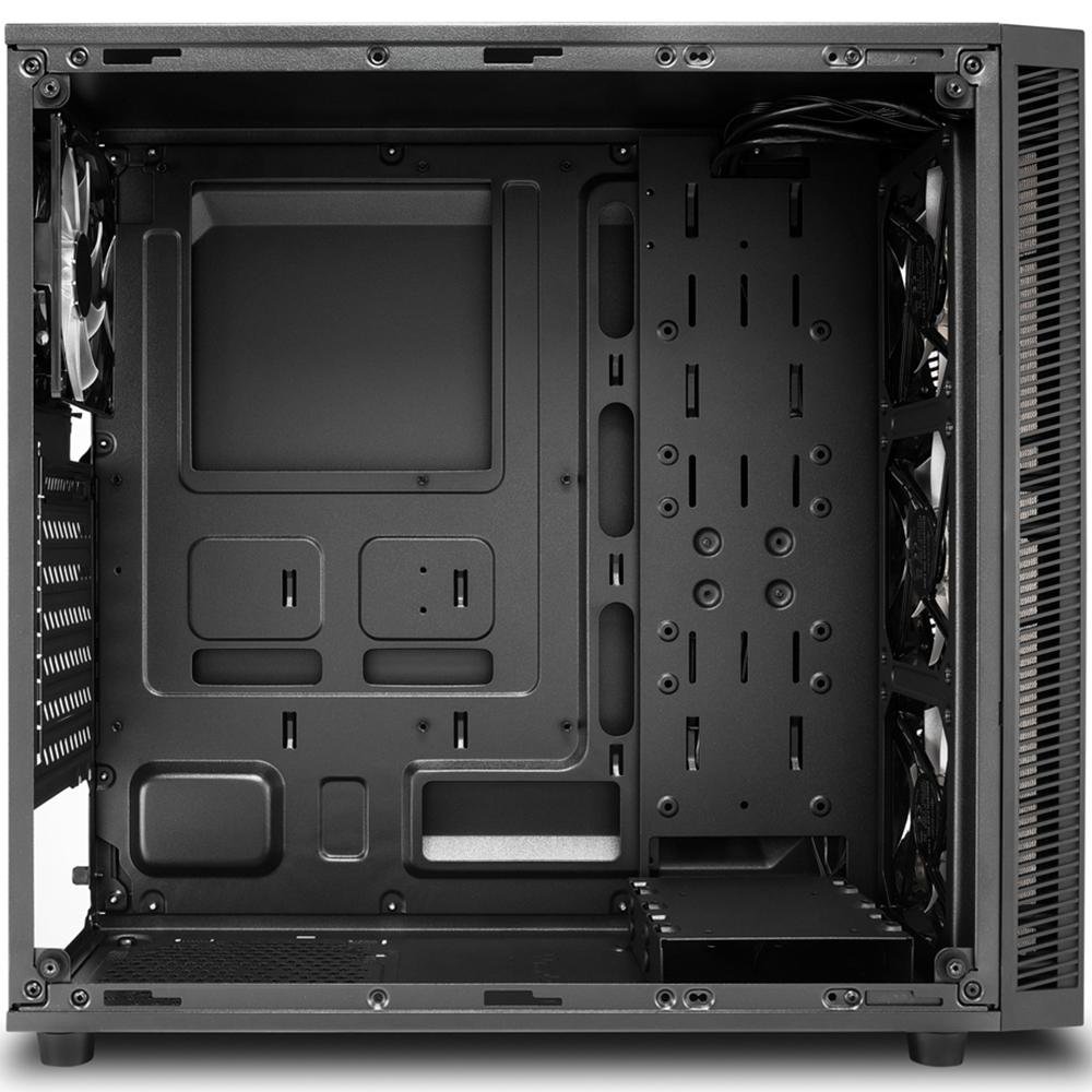 Gabinete Gamer Sharkoon TG4 Blue sem Fonte, Mid Tower, USB 3.0, 4 Fans, Preto com Lateral em Vidro Gabinete Gamer Sharkoon TG4 Blue sem Fonte, Mid Tower, USB 3.0, 4 Fans, Preto com Lateral em Vidro