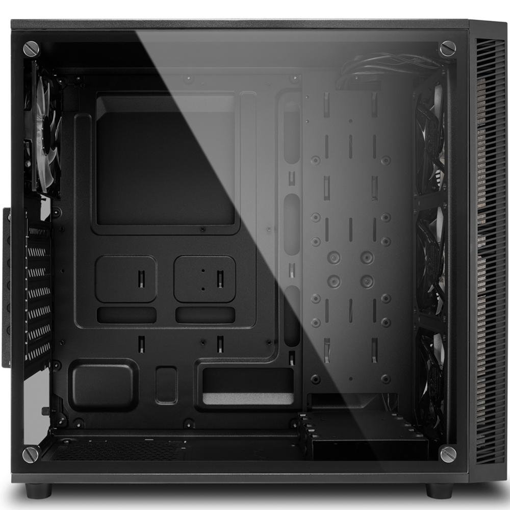 Imagem 4 de 7 do produto Gabinete Gamer Sharkoon TG4, RGB, Mid Tower, Lateral em Vidro Temperado, 4x Fans RGB, Preto - TG4 RGB