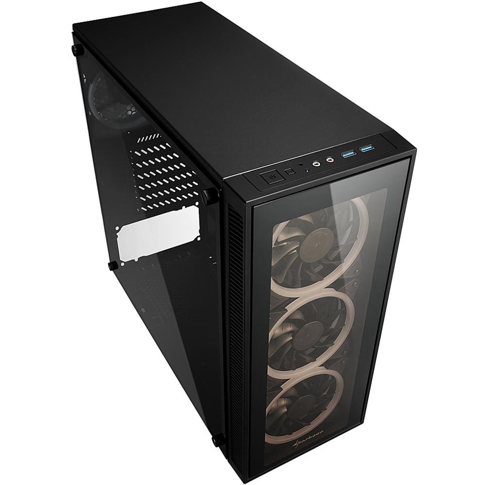 Imagem 3 de 7 do produto Gabinete Gamer Sharkoon TG4, RGB, Mid Tower, Lateral em Vidro Temperado, 4x Fans RGB, Preto - TG4 RGB
