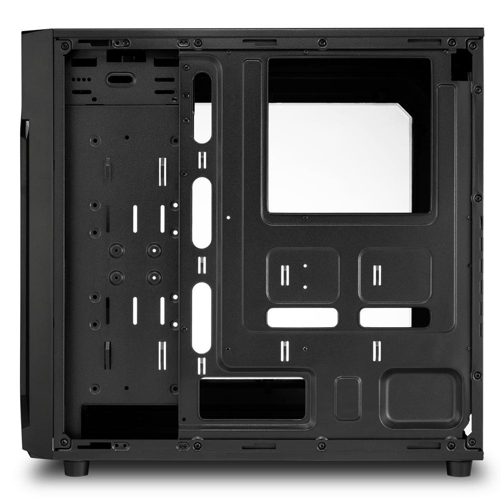 Imagem 5 de 6 do produto Gabinete Gamer Sharkoon VG6-W Verde, Mid Tower, Lateral em Acrílico, 3 Fans LED, Preto - VG6-W