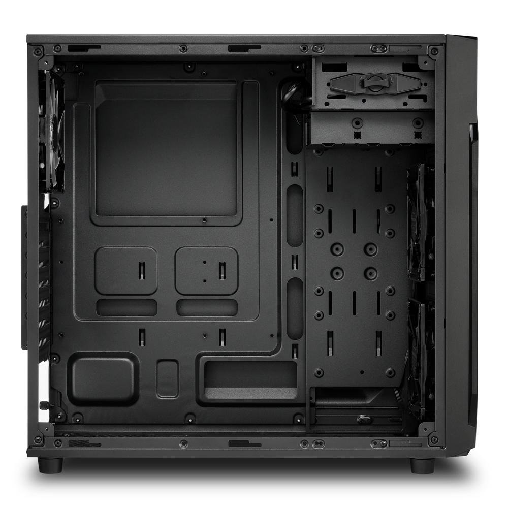 Imagem 6 de 6 do produto Gabinete Gamer Sharkoon VG6-W Verde, Mid Tower, Lateral em Acrílico, 3 Fans LED, Preto - VG6-W