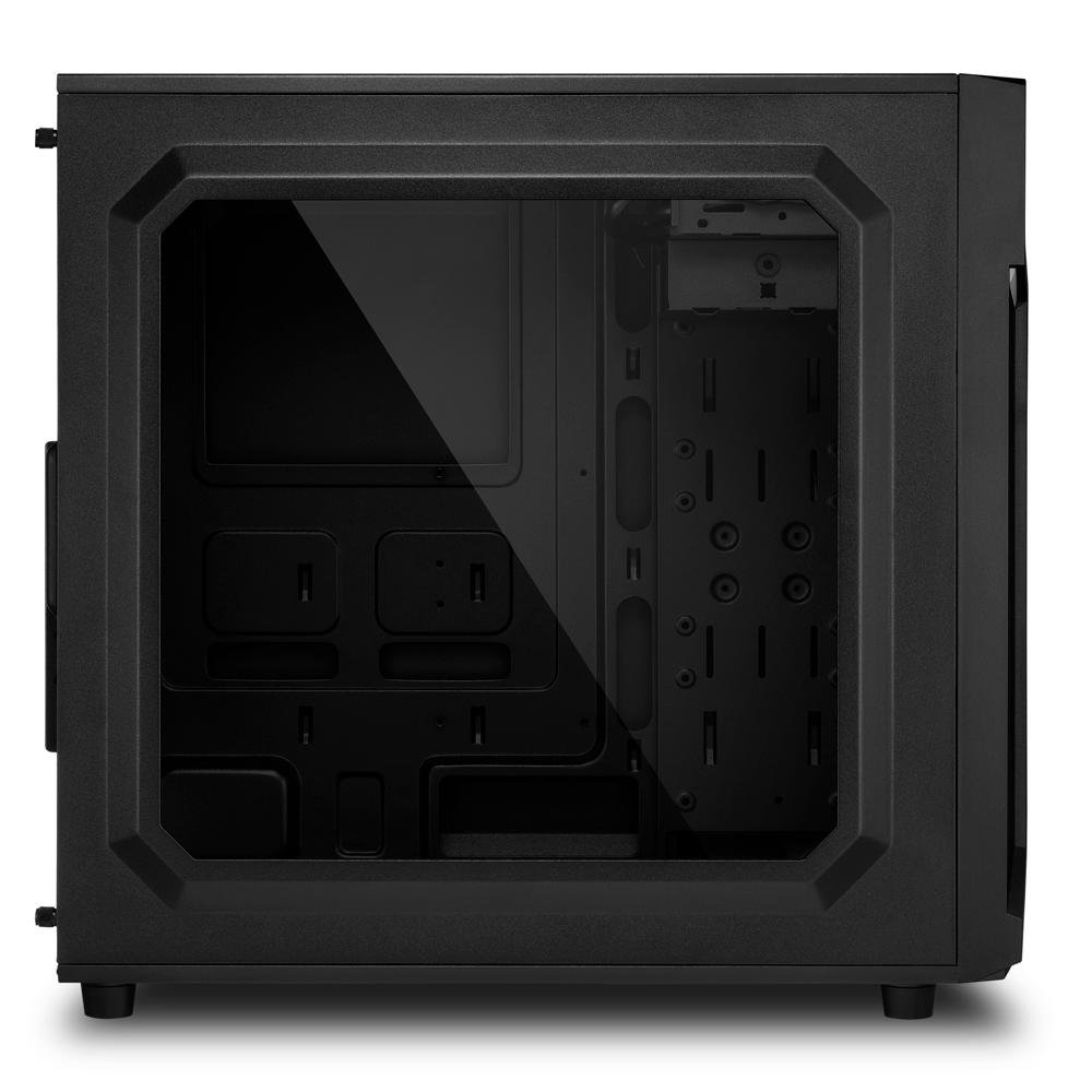 Imagem 3 de 6 do produto Gabinete Gamer Sharkoon VG6-W Verde, Mid Tower, Lateral em Acrílico, 3 Fans LED, Preto - VG6-W