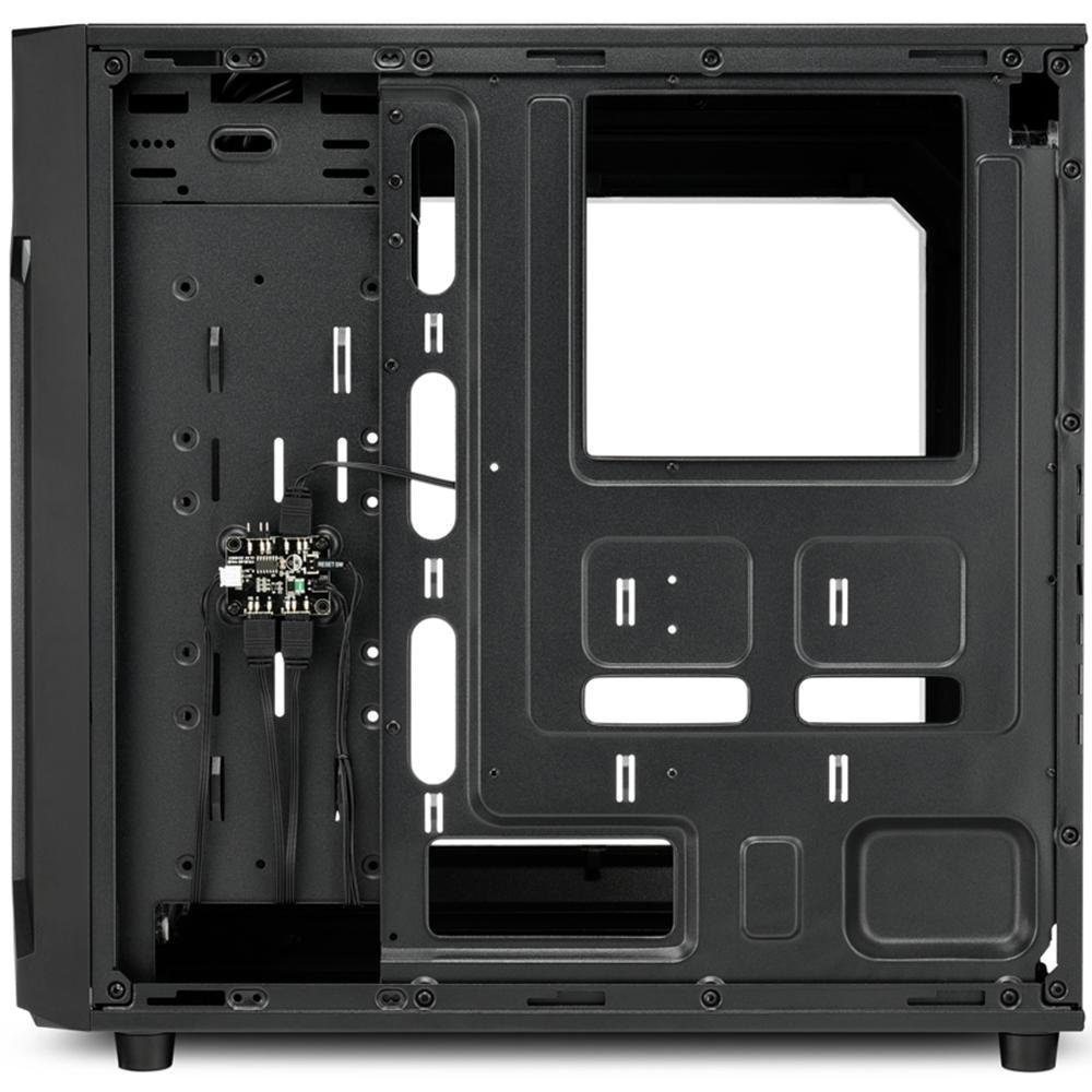 Imagem 4 de 6 do produto Gabinete Gamer Sharkoon VG6-W RGB ATX sem Fonte, USB 3.0, 3 Fans LED, Preto com Lateral em Acrílico