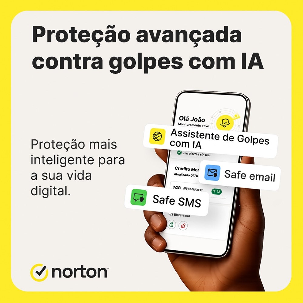 Antivírus Norton 360 Plus For Mobile, 1 Dispositivo, 12 Meses, Android e iOS, Digital Para Download - 21484452 - view 2