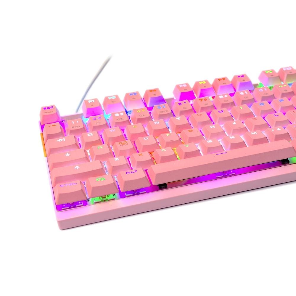 Kee PC Teclado Mecânico Gamer Motospeed CK82, RGB, Switch Outemu Blue