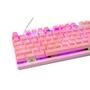 Teclado Mecânico Gamer Motospeed CK82, RGB, Switch Outemu Red, US, Rosa