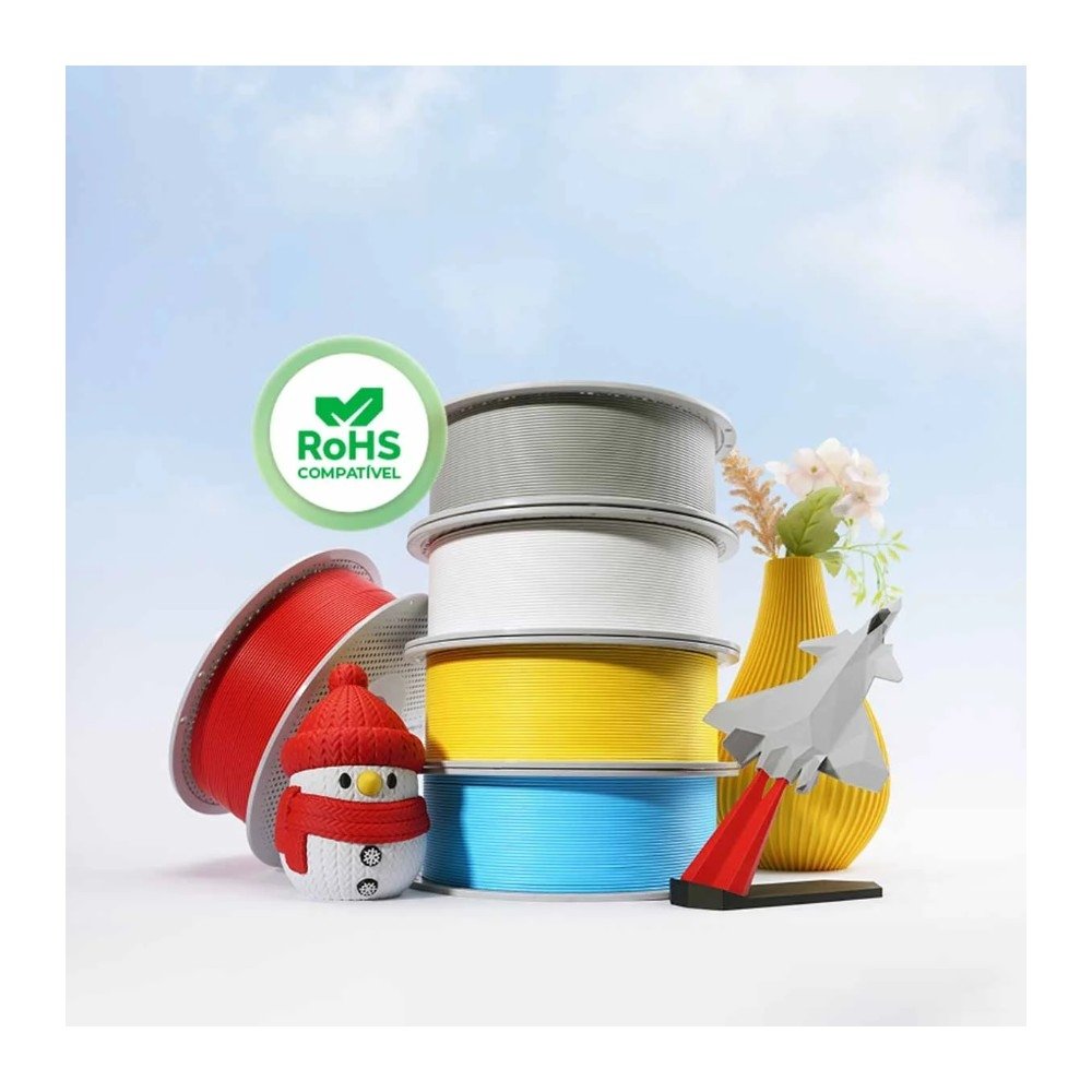 Imagem 6 de 6 do produto Filamento Bambu Lab para Impressora 3D  PLA LITE, Com carretel reutilizável 1,75mm, 1kg, Preto - A18-K0-1.75-1000-SPL