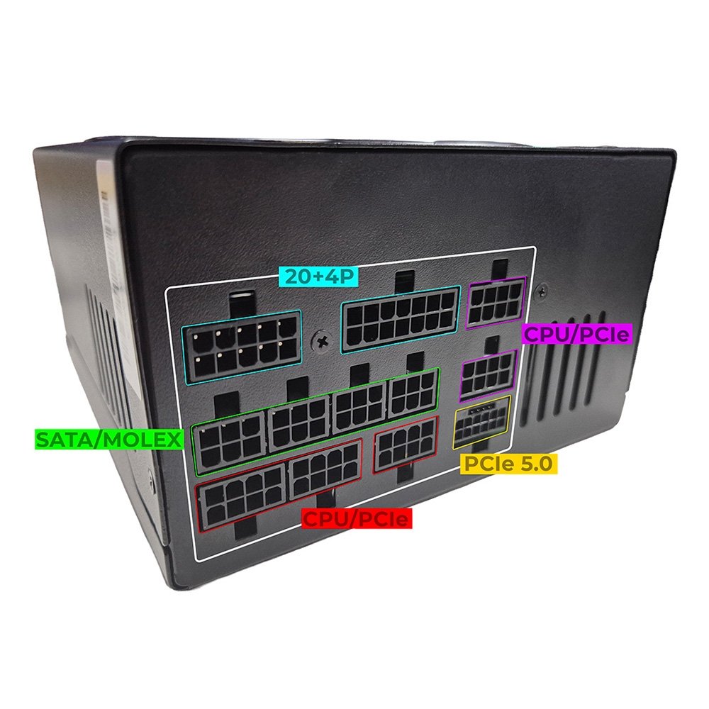 Fonte C3Tech Gaming PS-G1000, 1000W, 80 Plus Gold - PS-G1000 - view 3