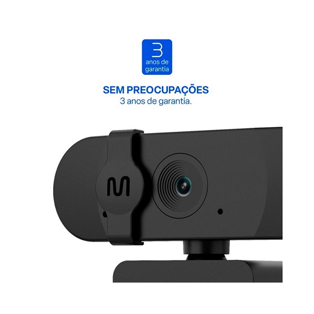 Webcam Multi WC056, HD 720p, 30FPS, Foco Fixo, Microfone Integrado e Protetor de Privacidade - WC056 - view 10