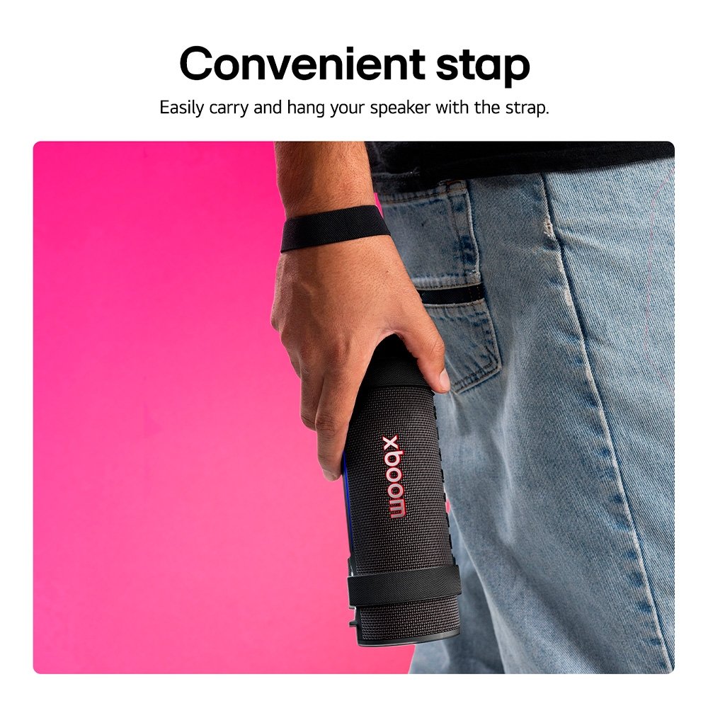 Caixa De Som Bluetooth Portátil LG XBOOM Grab, 20W, Bluetooth 5.1, IP67 Resistente à Água, Bateria de até 20 Horas, Preto - GRAB - view 12