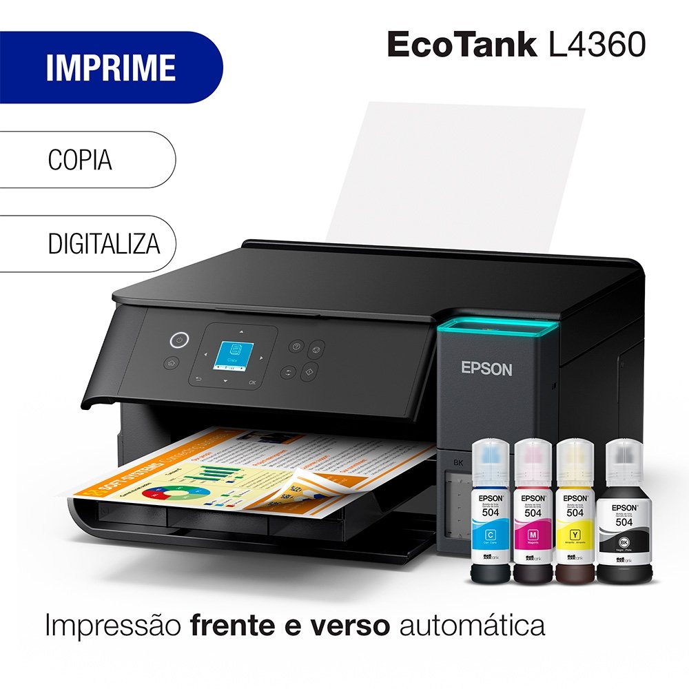 Multifuncional Epson EcoTank L4360 - Wi-Fi Direct, Frente e Verso Automático - view 6