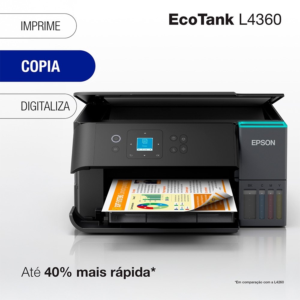 Multifuncional Epson EcoTank L4360 - Wi-Fi Direct, Frente e Verso Automático - view 5