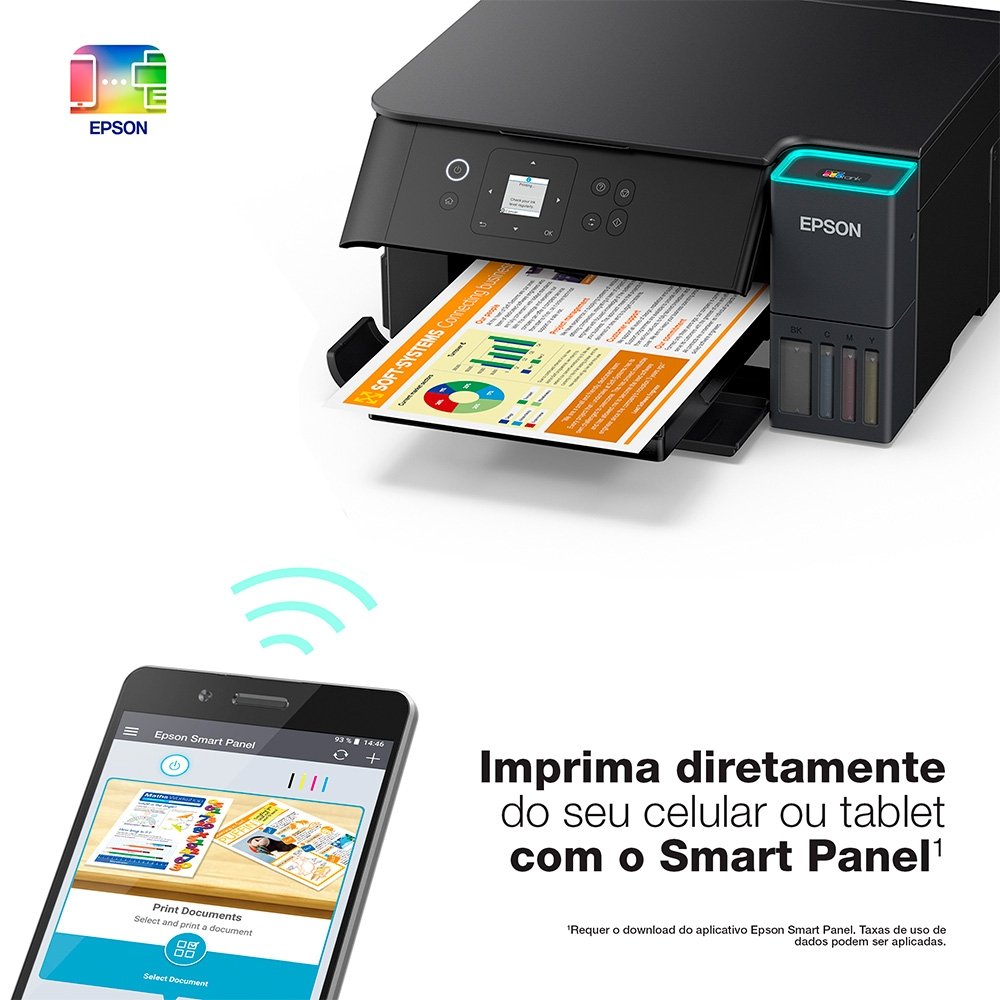 Multifuncional Epson EcoTank L4360 - Wi-Fi Direct, Frente e Verso Automático - view 8
