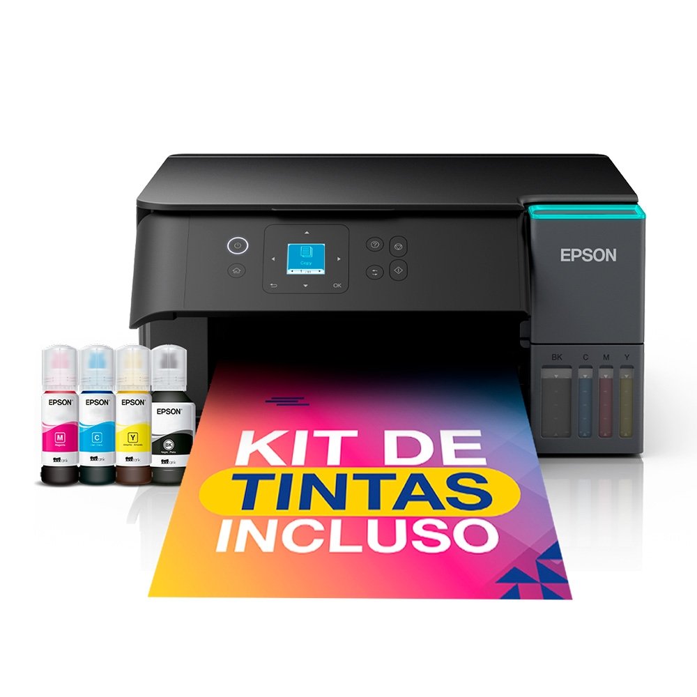 Multifuncional Epson EcoTank L4360 - Wi-Fi Direct, Frente e Verso Automático