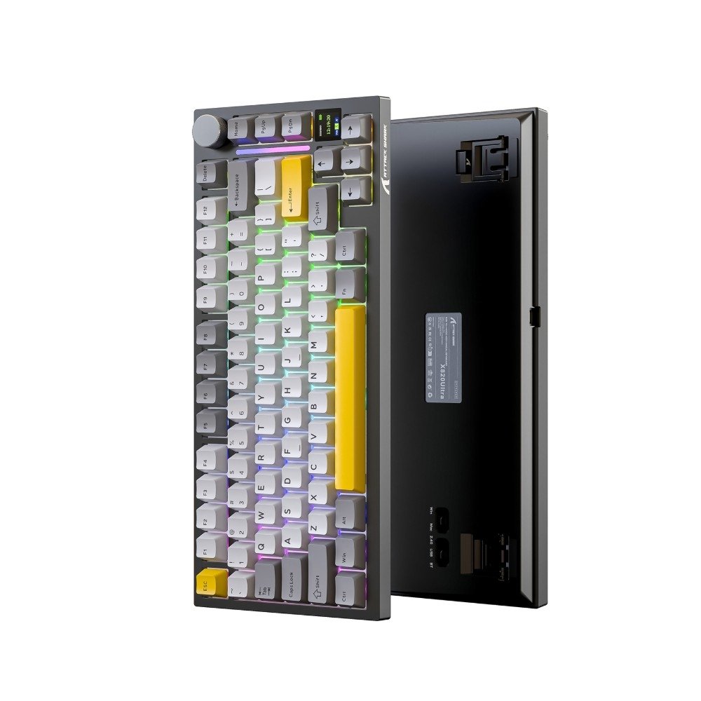 Imagem 3 de 3 do produto Teclado Mecânico Sem Fio Attack Shark X820 Ultra, RGB, Switch Shark, Star Black - X820 ULTRA Star Black