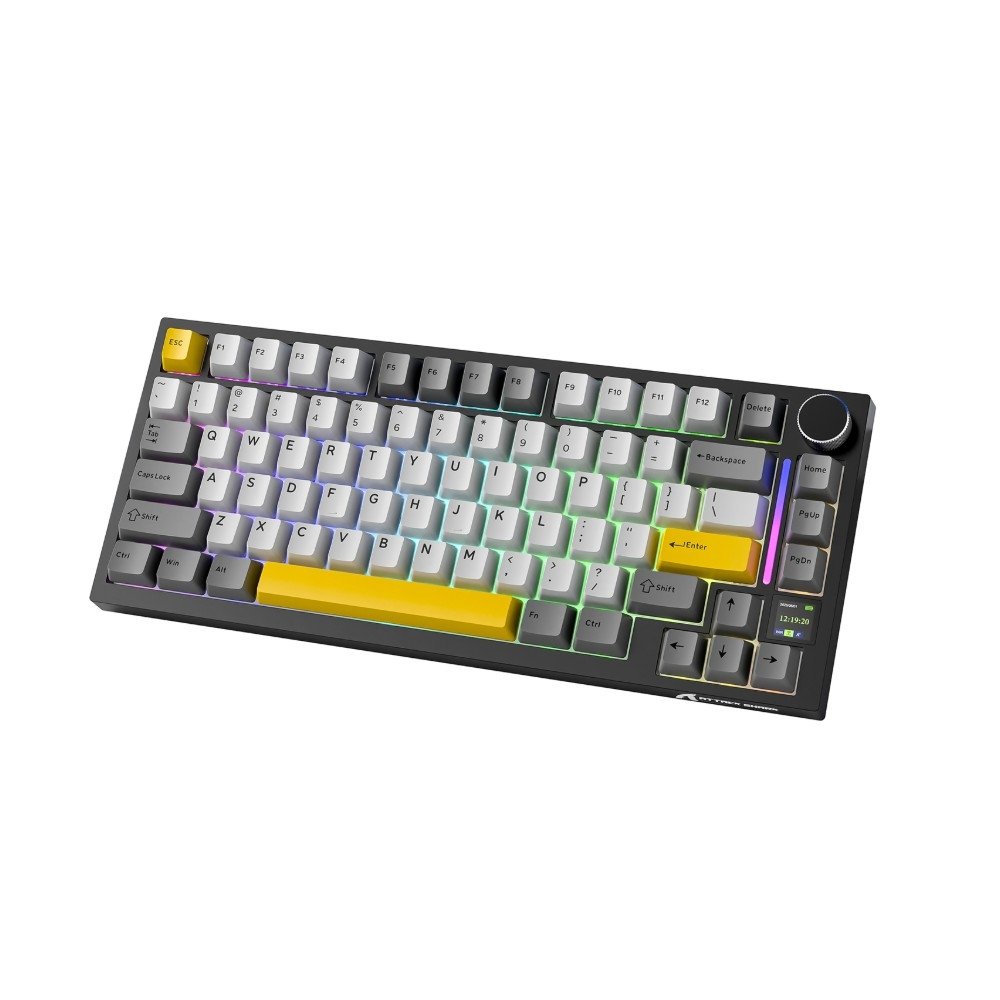 Imagem 2 de 3 do produto Teclado Mecânico Sem Fio Attack Shark X820 Ultra, RGB, Switch Shark, Star Black - X820 ULTRA Star Black