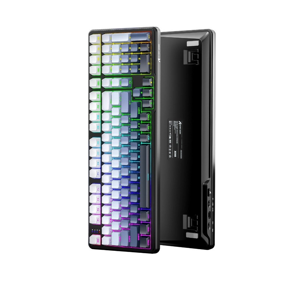 Imagem 3 de 3 do produto Teclado Mecânico Gamer Sem Fio Attack Shark X98, RGB, Tri-Mode, Moonlit Night - X98 Moonlit Night