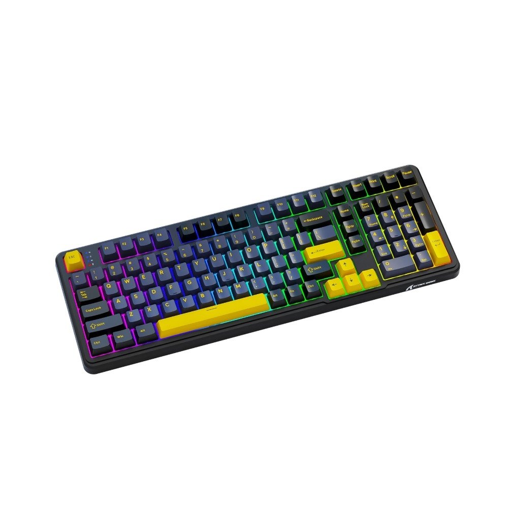 Imagem 2 de 3 do produto Teclado Mecânico Gamer Sem Fio Attack Shark X98, RGB, Tri-Mode, Star Black - X98 Star Black