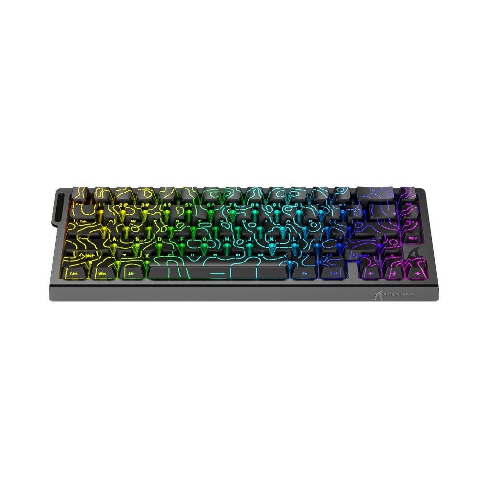 Imagem 3 de 3 do produto Teclado Mecânico Gamer Sem Fio Attack Shark X68 Pro HE, Magnetic Switch (Hall Effect), Black Contour Line - X68 Black Contour Line