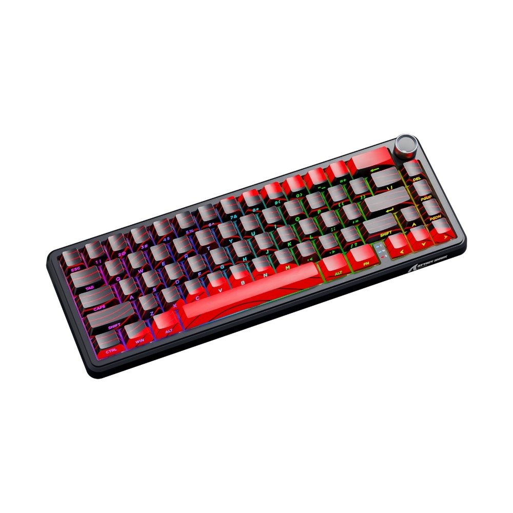 Imagem 2 de 3 do produto Teclado Mecânico Sem Fio Attack Shark X65 Pro HE, Magnetic Switch (Hall Effect), Black and Red Contour Line