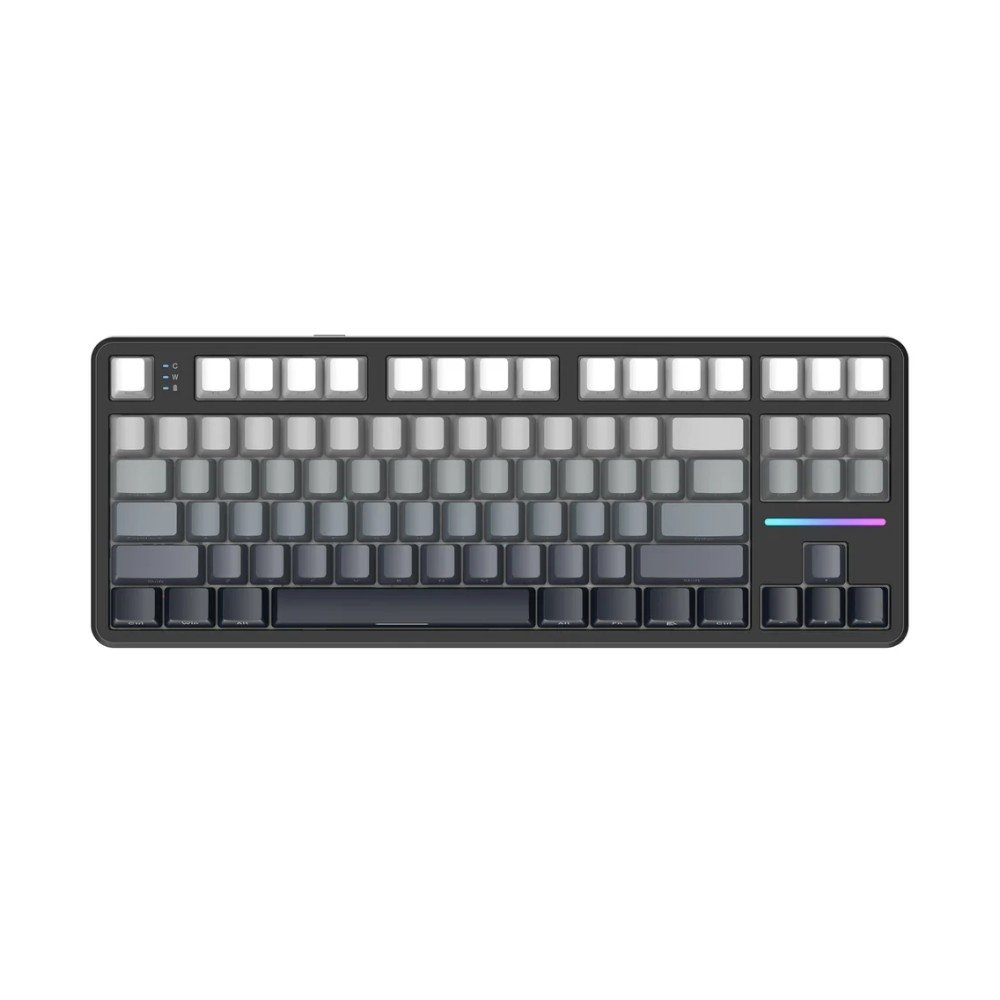 Teclado Mecânico Sem Fio Attack Shark X87, RGB, Tri-Mode Wireless Bluetooth USB-C, Moonlit Night - X87