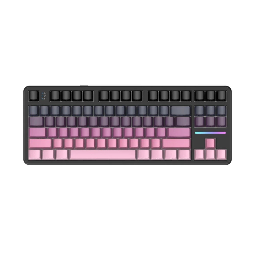 Teclado Sem Fio Mecânico Gamer Attack Shark X87, RGB, Tri-Mode Wireless Bluetooth USB-C, Blackberry - X87
