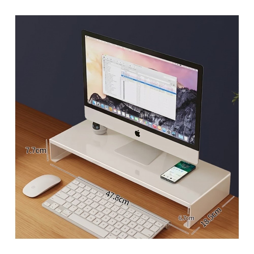 Imagem 2 de 2 do produto Suporte Ergonômico de Mesa para Monitor e Notebook Ergofirst, Branco - MR05